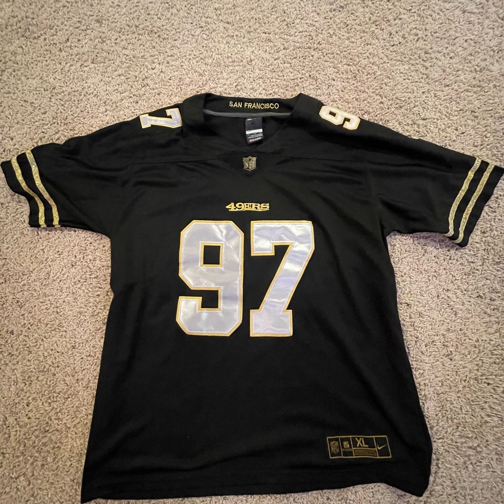 Black 49er Nick Bosa stitched Jersey